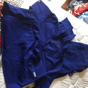 Royal Blue FIGS scrubs set, Small